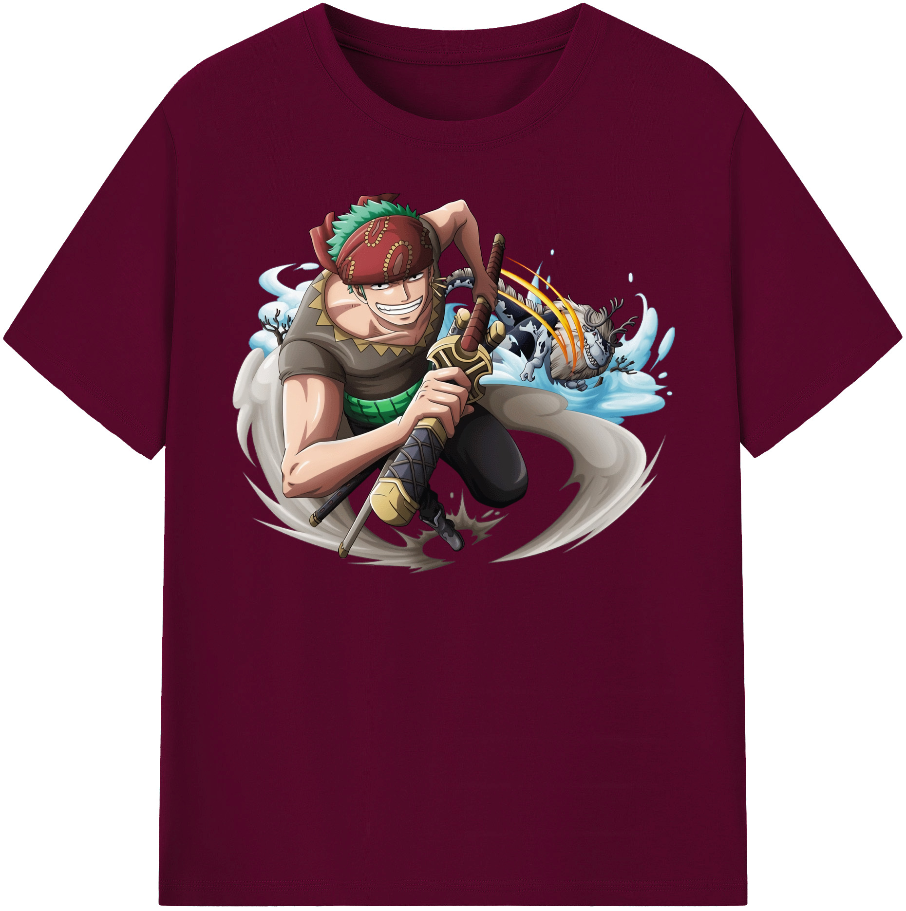 ワンピース ロロノア・ゾロ ONE PIECE Roronoa Zoro レディースカジュアルプリントTシャツ（綿100％）